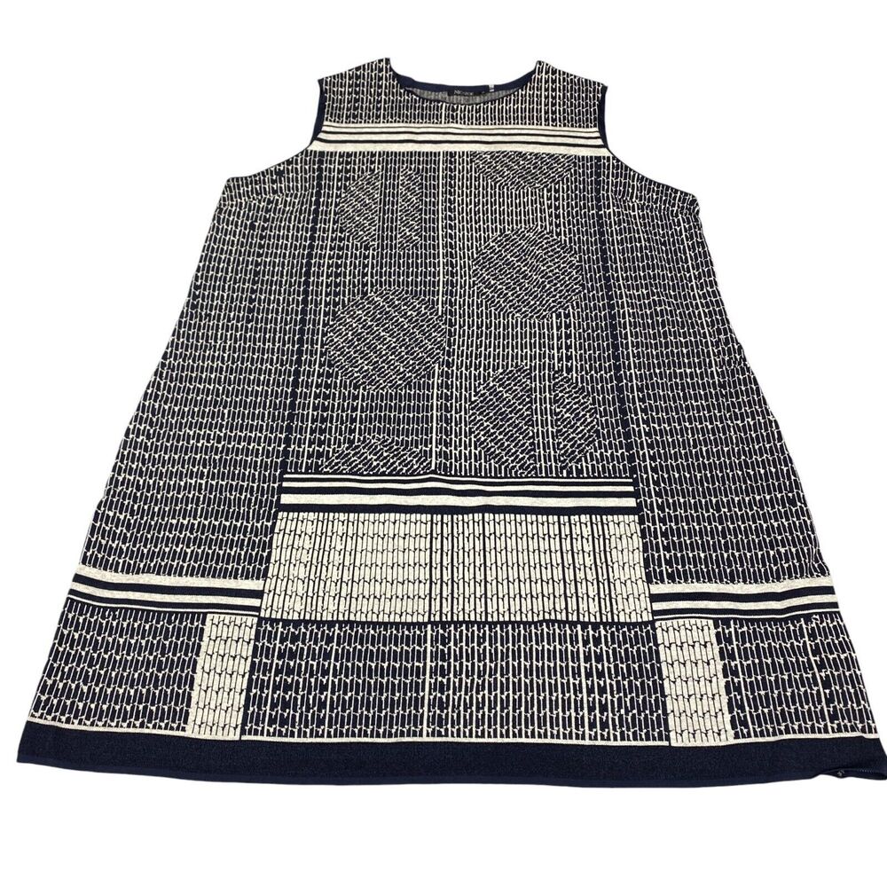 NIC+ZOE Dress Womens 3X Multi Geo Print Sleeveless Blue MSRP $208